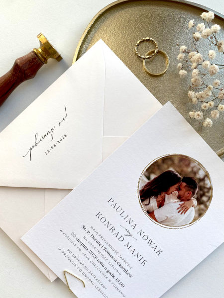 Lettre Photo ze zdjęciem, złocone - Próbka