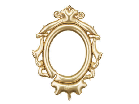 Balon foliowy Ramka, 78x95 cm, złoty do zdjęć