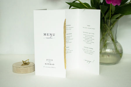 Menu składane Folded Gold