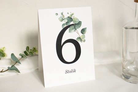 Numer stołu Eukaliptus 2