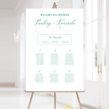 Plan stołu English Green 1