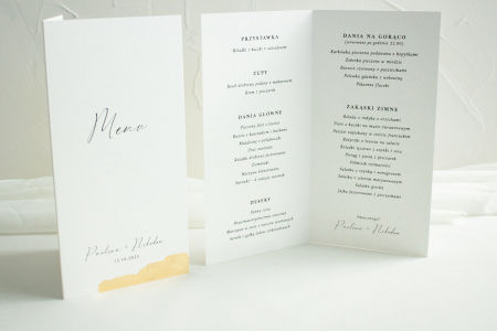 Menu składane Minimal Letter