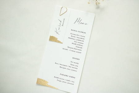 Menu z winietką Minimal Letter