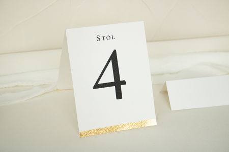 Numer stołu Pastel White