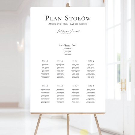 Plan stołu Pastel White
