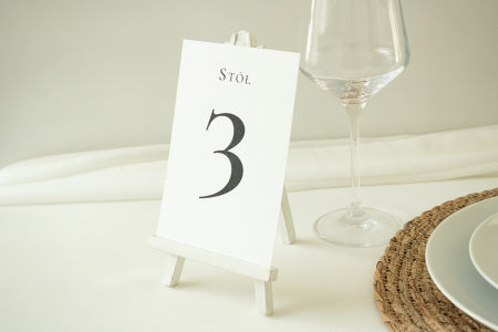 Numer stołu Pastel karta