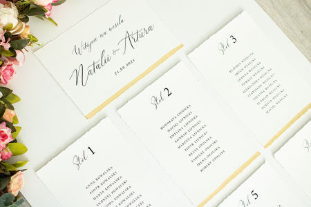 Plan stołu na osobnych kartach - Gray