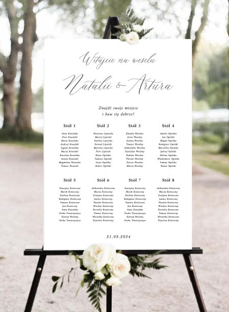 Plan stołu Folded White