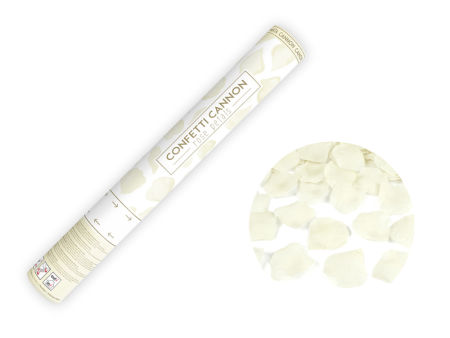 Tuba z płatkami róż, krem, 40cm